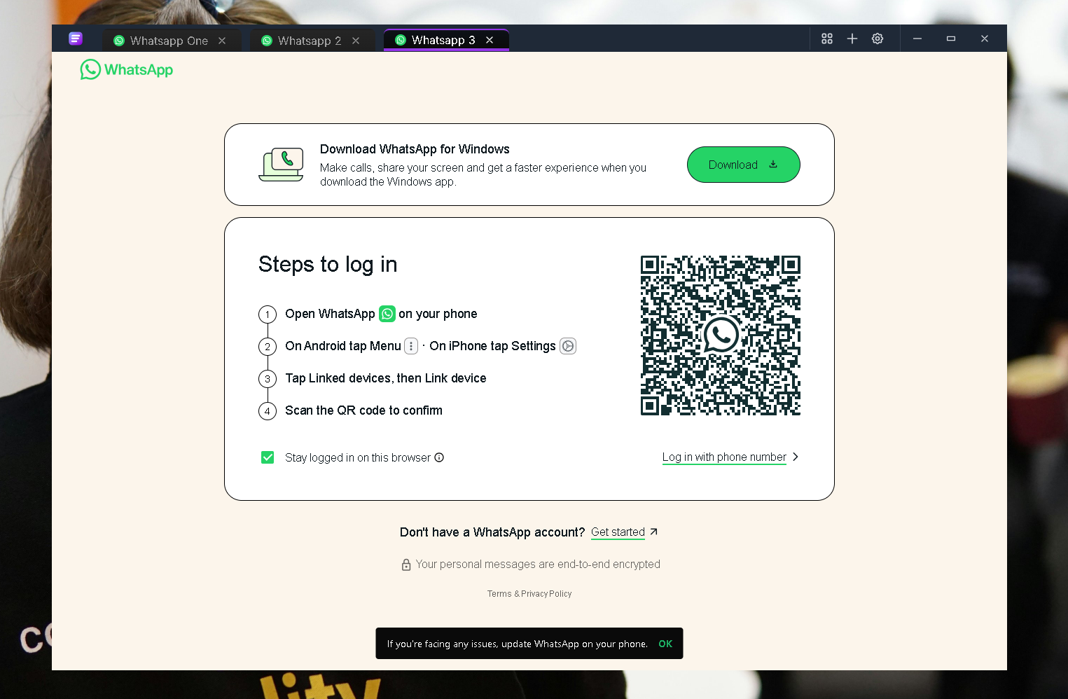 Multiple WhatsApp Profiles
